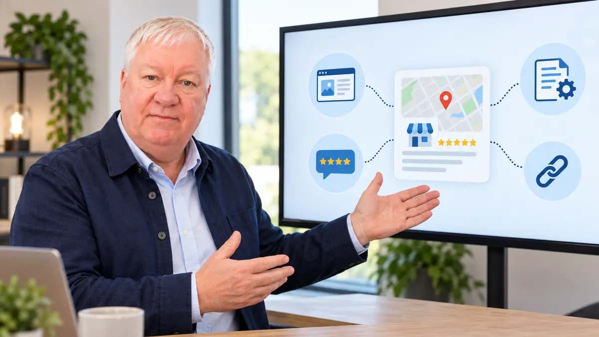 Barrie Evans explaining why a Google Business Profile cannot support local visibility by itself