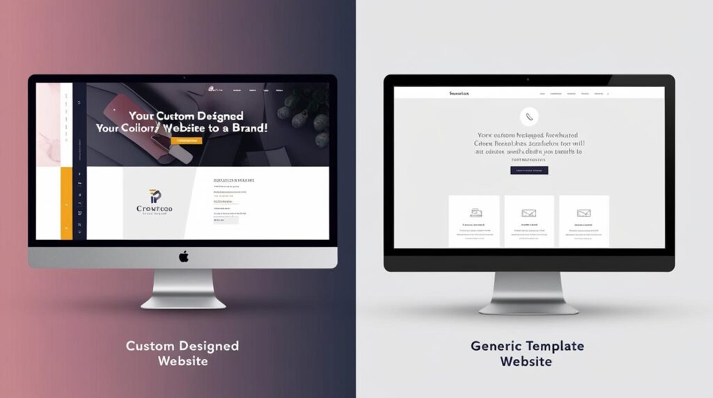 business custom website vs a template website