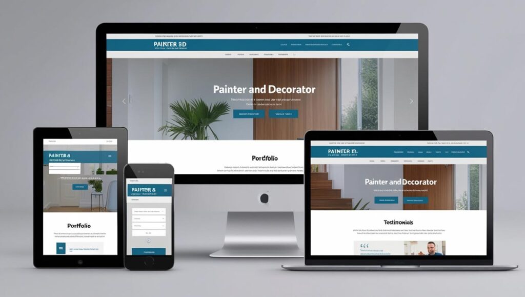 responsive design of a painter and decorator website